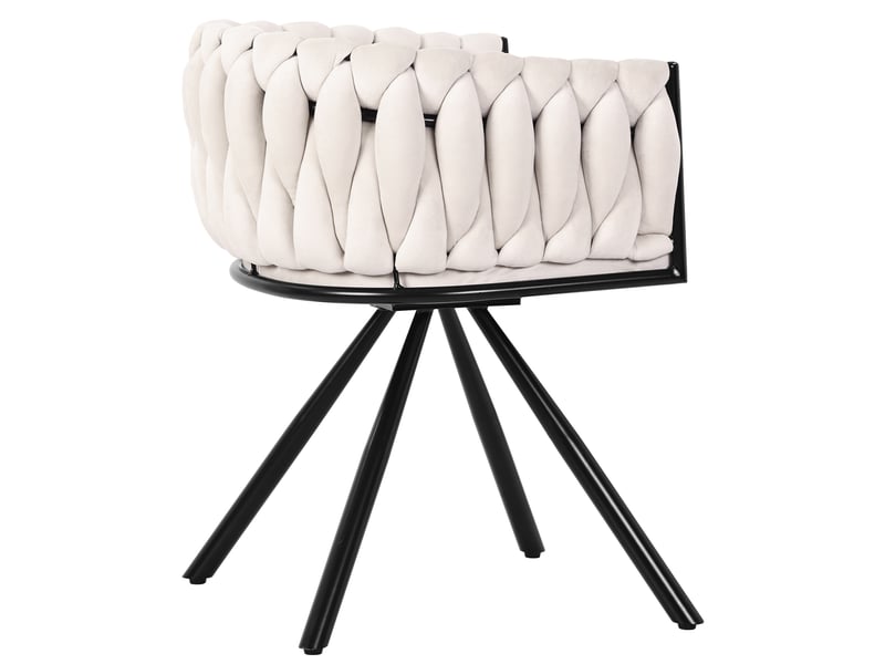  Lot de 6 chaises en velours coloris beige chaise beige - Conforama E