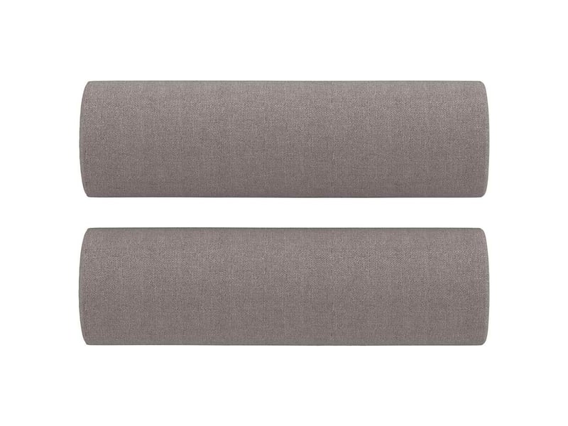  Lot de 2 coussins décoratifs taupe ø15x50 cm tissu cf60892  - Conforama A