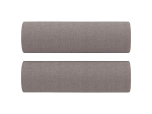 Lot de 2 coussins décoratifs taupe ø15x50 cm tissu cf60892