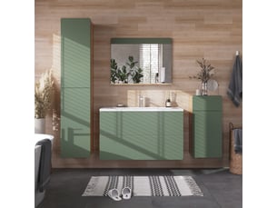 Vicco meubles bain, vertchêne doré, 5 pièces