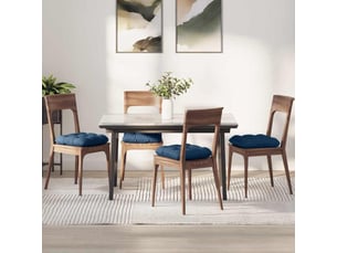 Lot de 4 coussins de siège, coussins décoratifs tissu bleu 40 x 40 x 12 cm cf59953