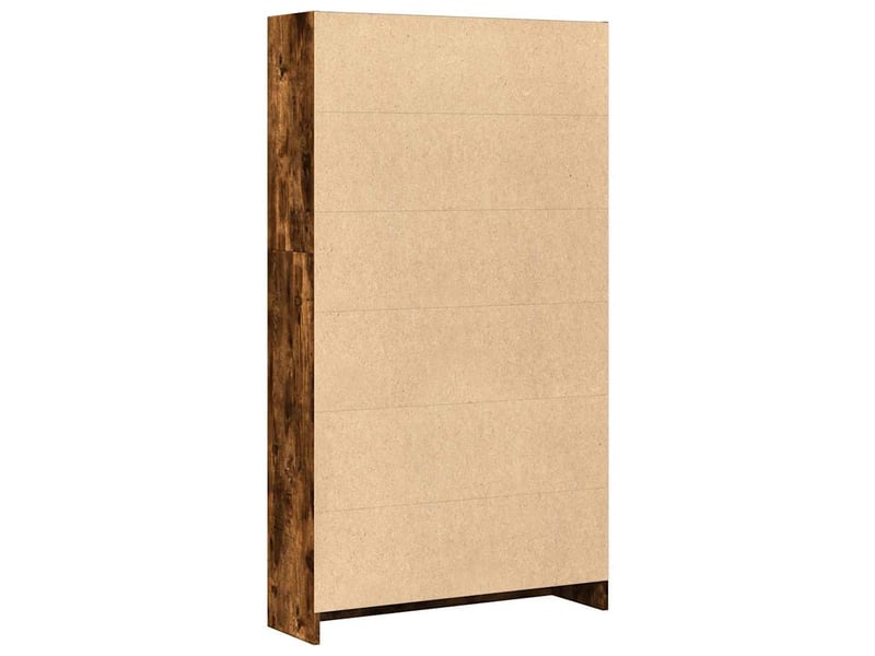 Bibliothèque, étagère de rangement chêne fumé 80x24x143 cm bois d'ingénierie  - Conforama E
