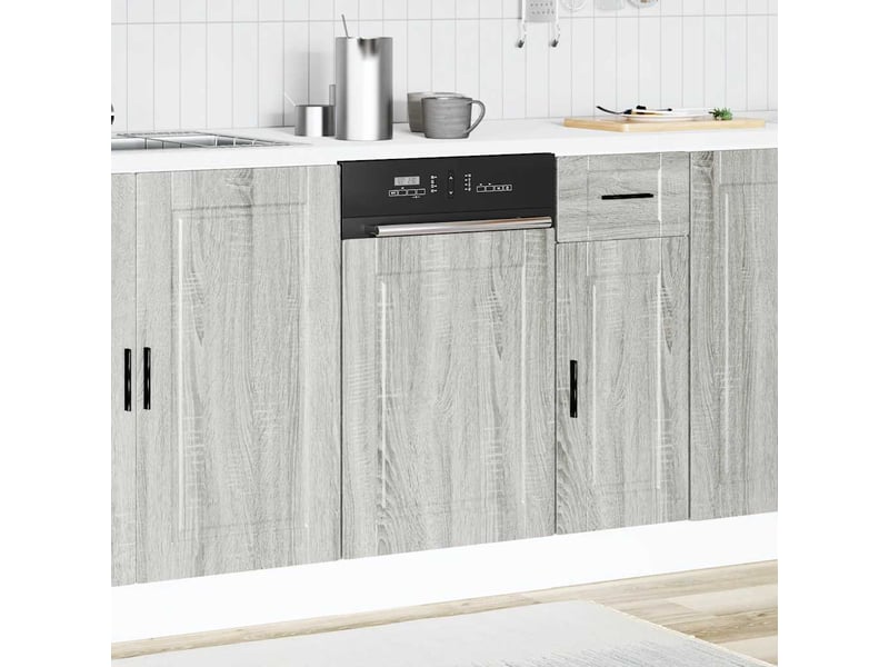  Panneau de lave-vaisselle sonoma gris 45x1,5x57cm  - Conforama C