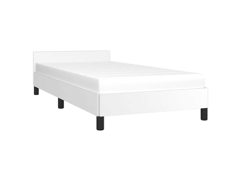  Lit simple- lit adulte -  cadre de lit avec tête de lit sans matelas blanc 100x200 cm  - Conforama B