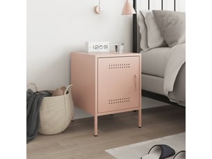Table de chevet - cabinet de chevet - table de nuit rose 36x39x50,5 cm acier