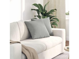 Lot de 2 coussins de canapé, coussins décoratifs tissu gris clair 45 x 45 cm cf58838