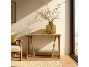 Console 0 tiroir(s)  coloris marron <strong>MACABANE</strong> <strong></strong> - longueur 110 cm - 110 cm