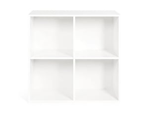 Bibliotheque coloris blanc 4 étagère(s) <strong>FLORAGRACE</strong> <strong></strong> - 29.5 cm x 60 cm