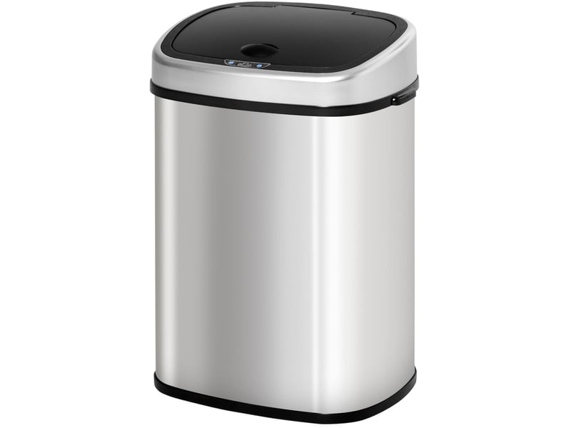  Poubelle automatique 48 l 40,5x29,5x57 cm à capteur infrarouge argentée  - Conforama A