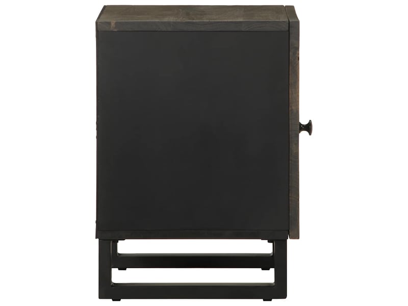  Table de chevet - cabinet de chevet - table de nuit noir 40x33x46 cm bois de manguier solide  - Conforama C