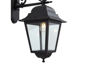 Lanterne murale d'extérieur classique noire ip44 - big