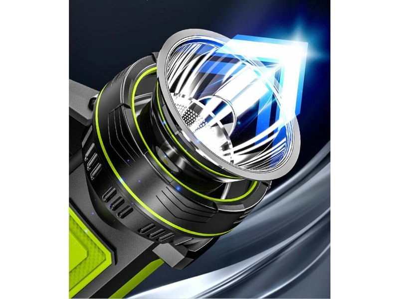  Lampe torche led puissante rechargeable usb 1200 mah avec lumire latrale lampe de poche etanche haute puissance pour urgence rando  - Conforama D