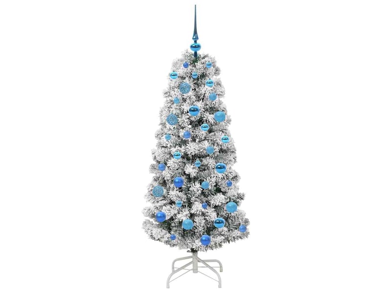  Sapin de noël - arbre de noël artificiel à branches articulées vert et blanc  - Conforama D