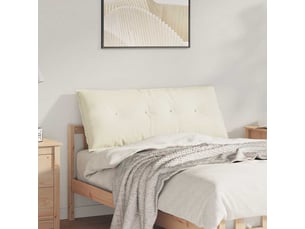 Coussin de dos, coussin de dossier crème 120 x 50 cm tissu en velours côtelé cf54613