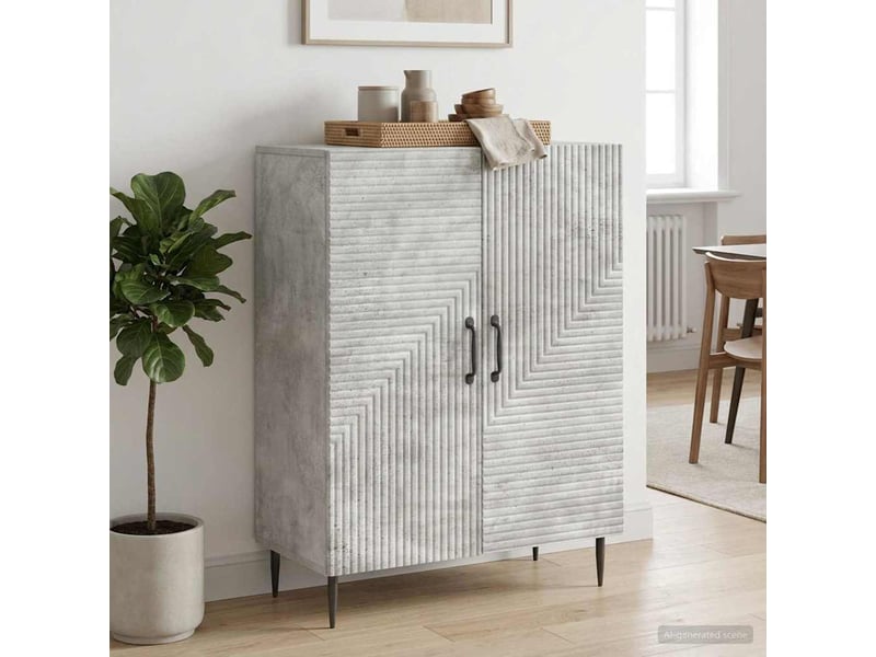  Buffet - bahut - meuble de rangement gris béton 66 x 34,5 x 89,5 cm bois d'ingénierie  - Conforama B