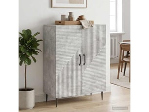 Buffet - bahut - meuble de rangement gris béton 66 x 34,5 x 89,5 cm bois d'ingénierie
