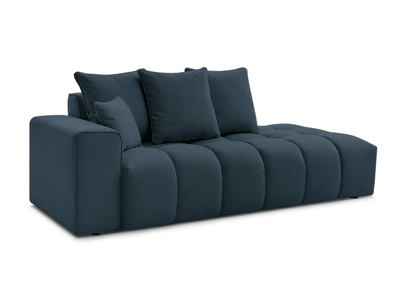  Bobochic canapé droit fixe mont-blanc tissu chiné bleu foncé  accoudoir gauche MONT-BLANC - Conforama A