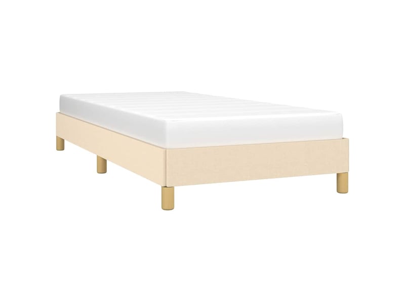  Lit simple- lit adulte -  cadre de lit sans matelas crème 100x200 cm tissu  - Conforama B