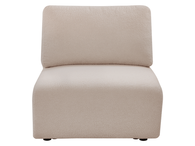 Module fauteuil kivvik bouclé beige  - Conforama E