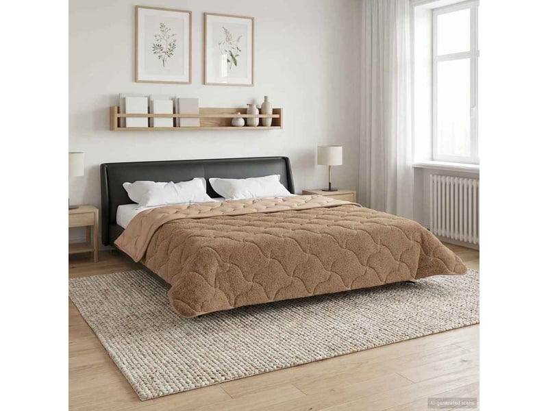  Duvet d'hiver - couette 200 x 240 cm hiver - couette taupe respirant  - Conforama D