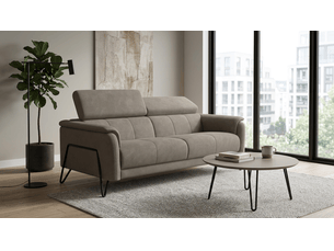 Canapé 3 places roden, tissu velours beige