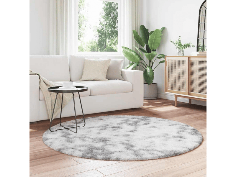  Tapis shaggy à poils longs navarra gris clair 160x160 cm - comfortxl 4102914 - Conforama B