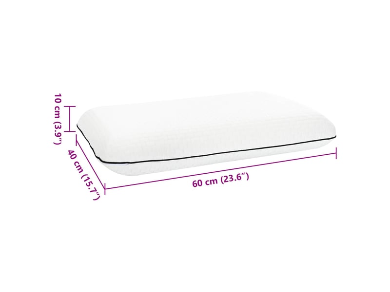  Oreiller, coussin de sommeil 60 x 40 x 10 cm moyen mousse de gel blanc cf55922  - Conforama E