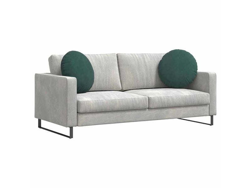  Lot de 2 coussins de siège, coussins décoratifs velours vert foncé ø50 x 19 cm cf59920  - Conforama C