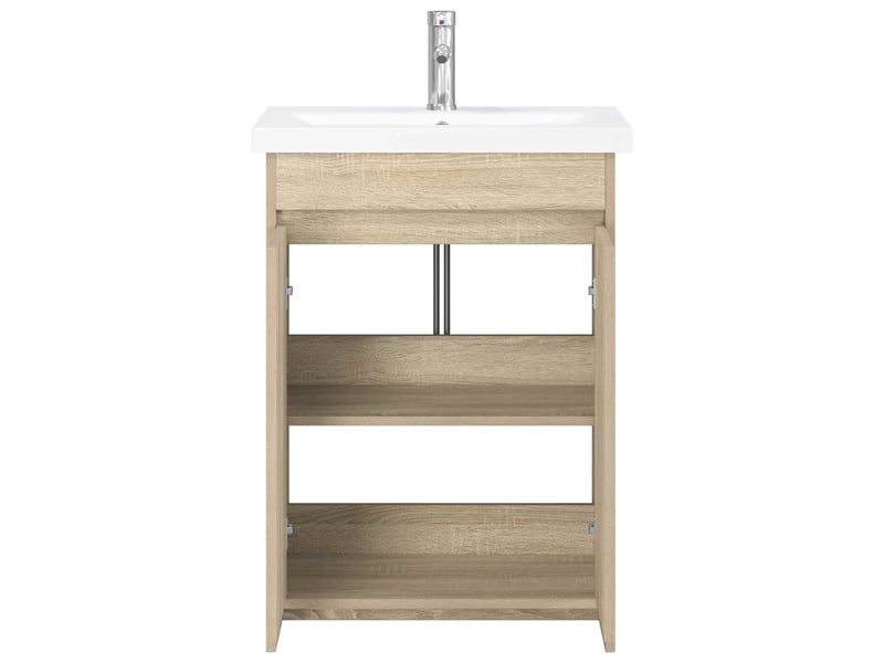 Ensemble de mobilier de salle de bain chêne sonoma shl821 - Conforama C
