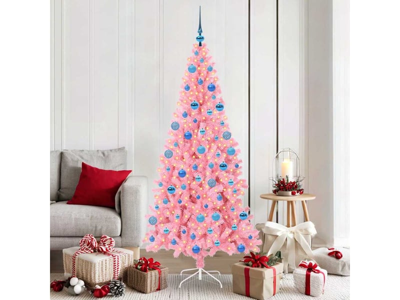  Sapin de noël, arbre de noël rose 180 cm pvc shl7767  - Conforama B