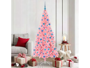 Sapin de noël, arbre de noël rose 180 cm pvc shl7767