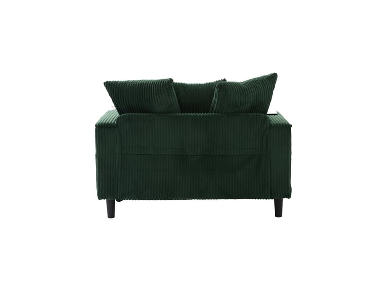  Canapé lounge en velours côtelé, méridienne, grande surface de couchage, led, usb, rangement, porte-gobelets, pieds robustes, multifonctionnel  - Conforama E