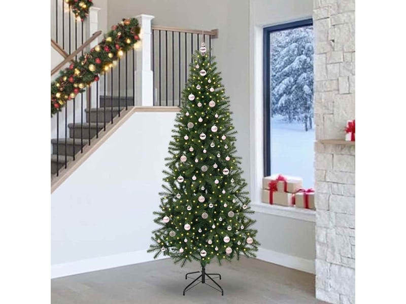 Sapin de noël artificiel, arbre de noël vert 240 cm pe et pvc shl7686 - Conforama B