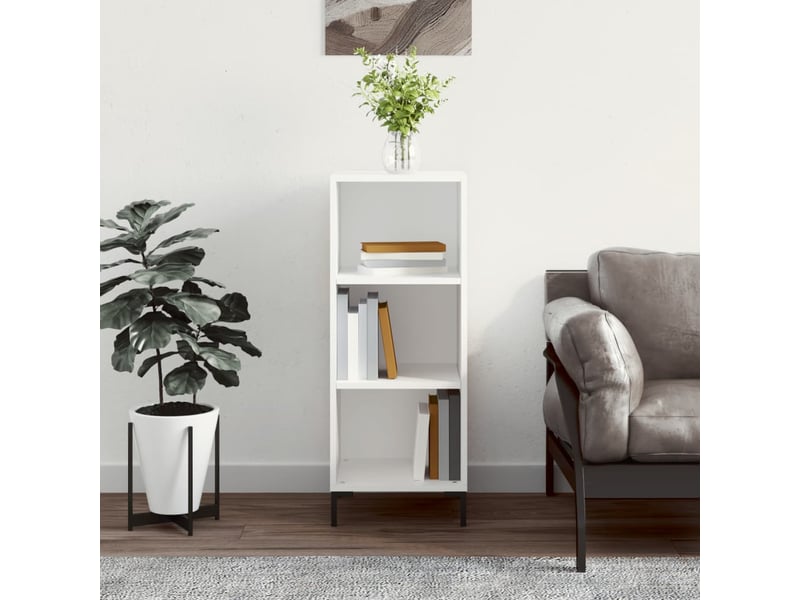  Buffet - bahut - meuble de rangement blanc 34,5x32,5x90 cm bois d'ingénierie  - Conforama B