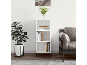 Buffet - bahut - meuble de rangement blanc 34,5x32,5x90 cm bois d'ingénierie