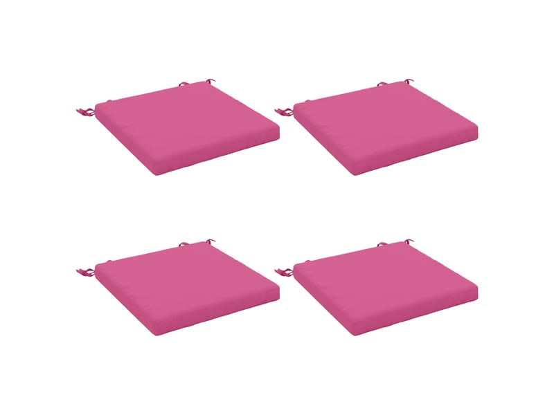 Lot de 4 coussins de siège, coussins d'assise soest 100 % polyester rose cf60488 - Conforama A