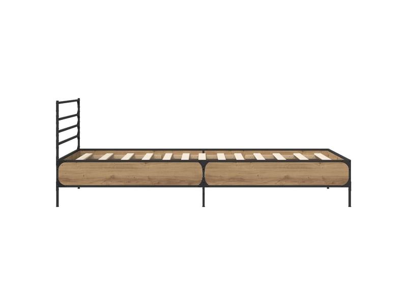  Lit simple- lit adulte -  cadre de lit chêne artisanal 80 x 200 cm bois d'ingénierie  - Conforama D