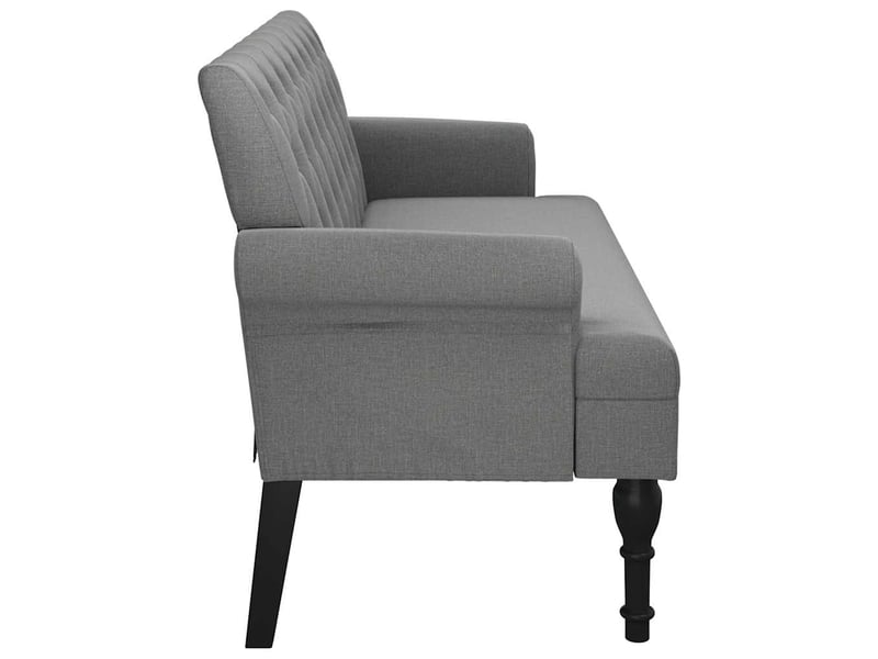  Banc salon, banc interieur avec dossier gris foncé 120x62x75,5 cm tissu  - Conforama E