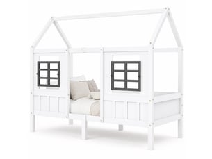 Lit cabane 90x200 cm STILVORA   coloris blanc