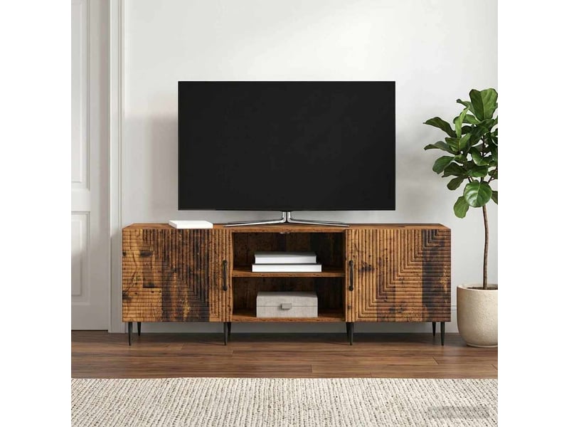  Meuble tv - banc tv - meuble de rangement 150 x 31 x 50 cm bois ancien bois d'ingénierie  - Conforama D