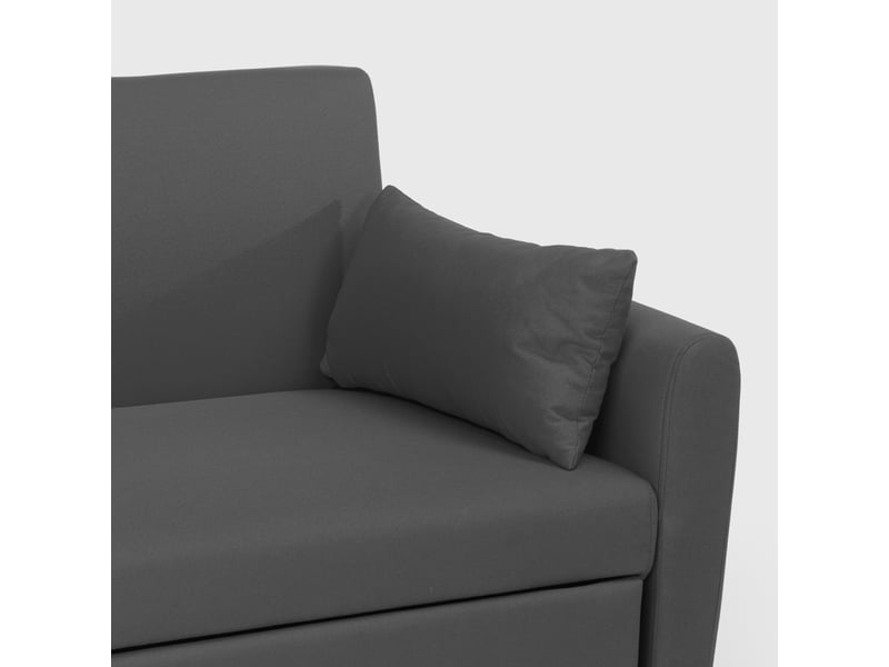 Canapé convertible 2 places clic clac design moderne en tissu porto rico - gris foncé Modus Sofà - Conforama E