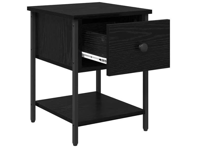  Table de chevet - cabinet de chevet - table de nuit chêne noir 34 x 35,5 x 45 cm bois d'ingénierie  - Conforama D