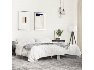 Lit 2 places 200x200 cm coloris gris