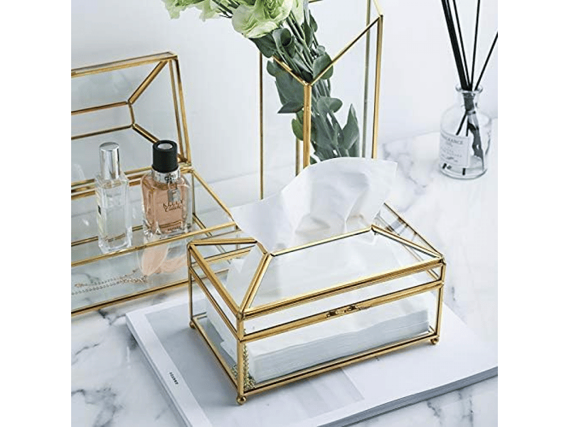  Organisateur de cosmétiques - pour salon et table basse - doré a  - Conforama C