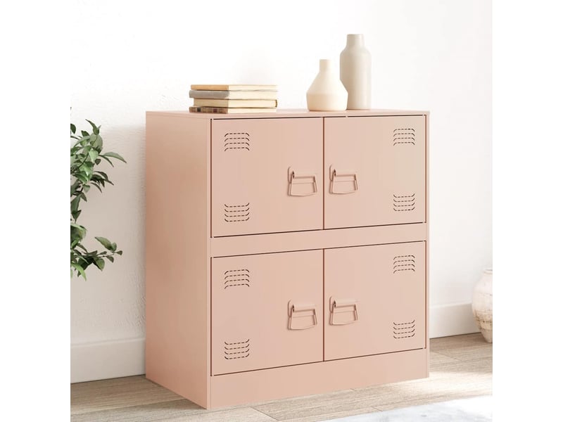  Buffet - bahut - meuble de rangement rose 67x39x73 cm acier  - Conforama B