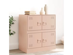Buffet - bahut - meuble de rangement rose 67x39x73 cm acier