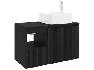 Ensemble de mobilier de salle de bain 2 pc noir cf64176