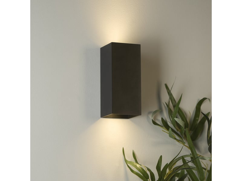  Searchlight don applique murale carrée à éclairage haut et bas, noire, 2 x gu10  - Conforama B