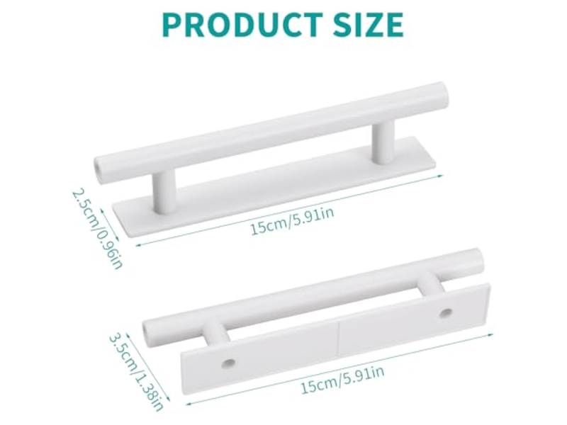  Jeu de 2 poignées autocollantes pour meubles, poignées pour portes coulissantes de 150 mm, poignées pour meubles  - Conforama B