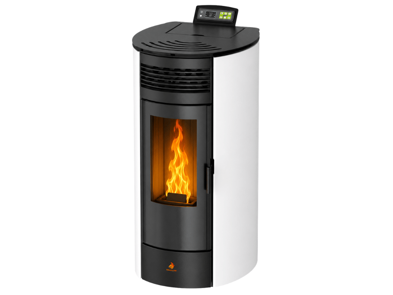  Poêle à granulés étanche flora 14 kw + télécommande - blanc  - Conforama B